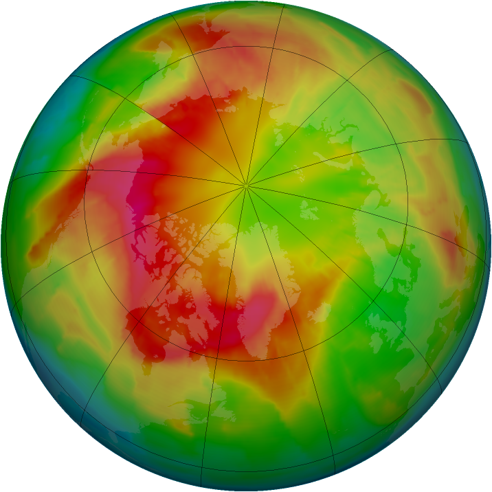 Arctic ozone map for 28 February 2012